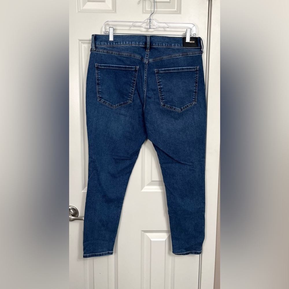 Express Mid Rise Slim Fit Distressed Jeans - Picture 2 of 4